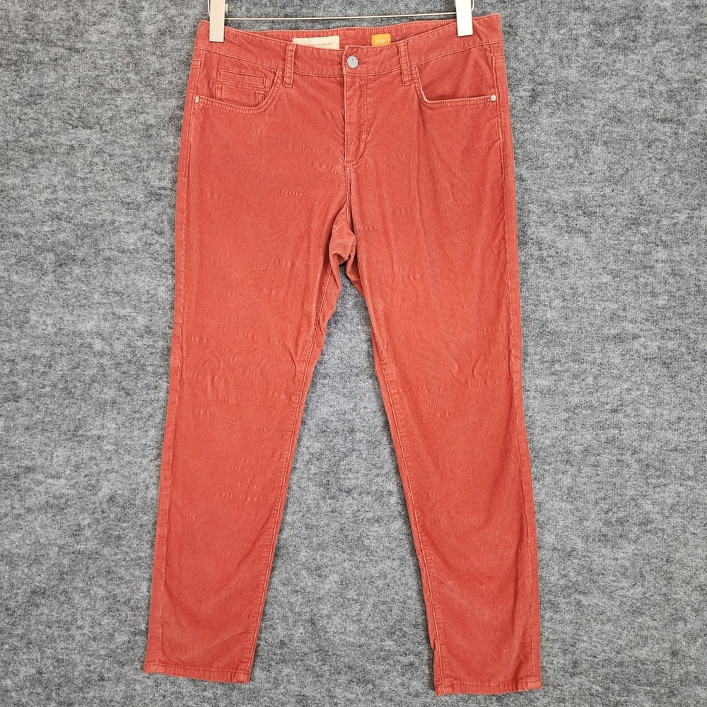 Pilcro and the Letterpress Pants Womens 31 Red Corduroy Skinny Leg Stretch Pants